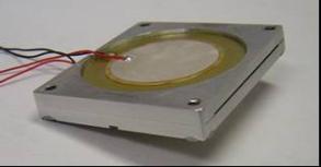A synthetic jet actuator showing jet orifice and diaphragm.